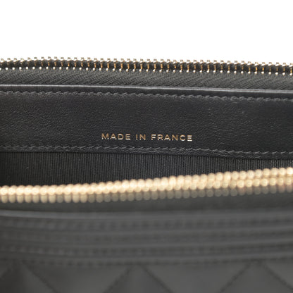 Chanel Lambskin Quilted Small Boy Clutch With Chain Black 9 of 18