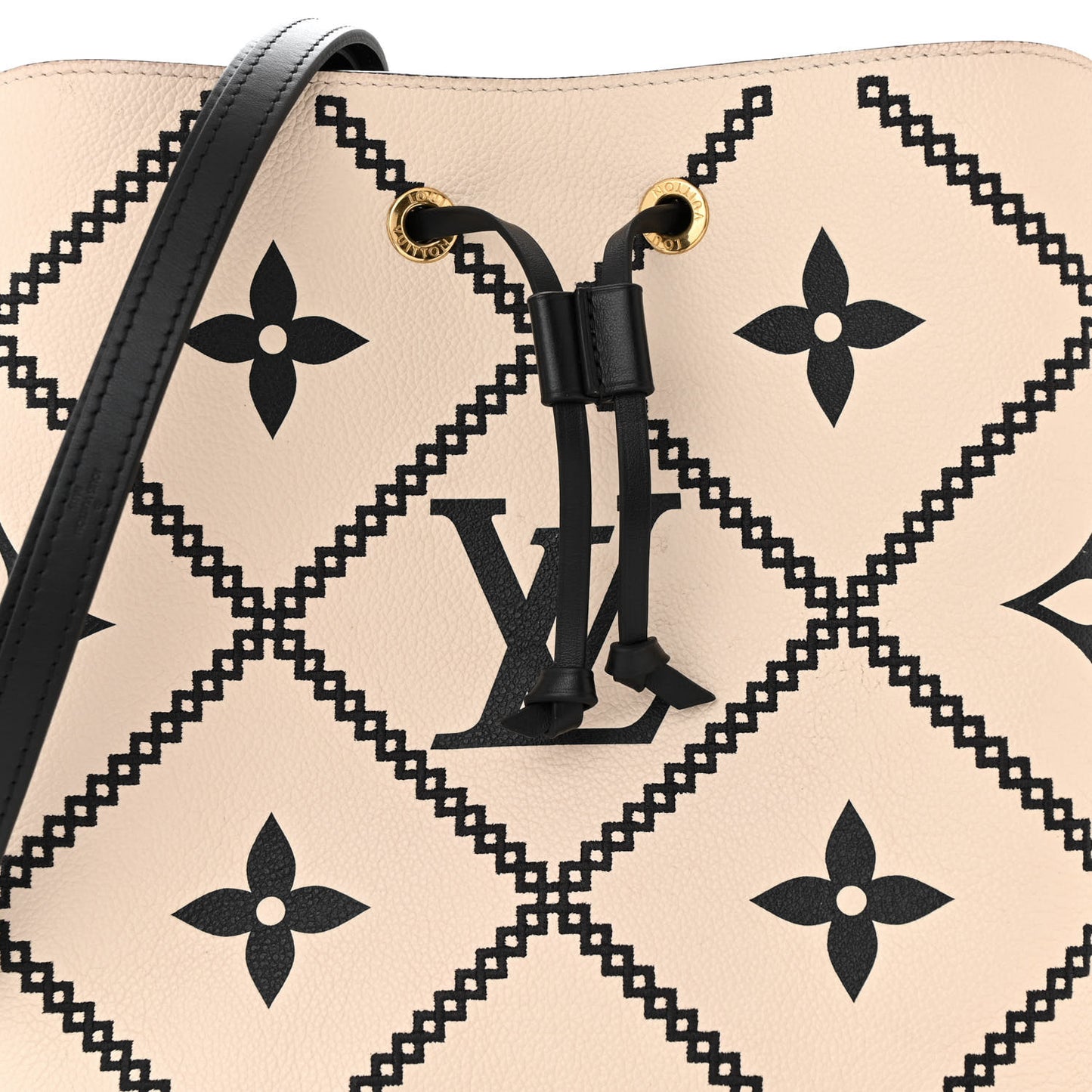 Empreinte Monogram Giant Broderies Neonoe MM Cream Black