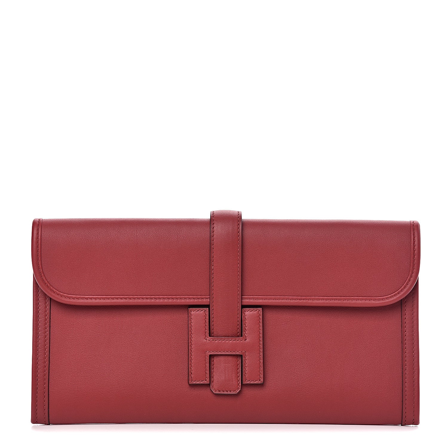 Hermes Swift Jige Elan 29 Clutch Rouge Grenat 1 of 7