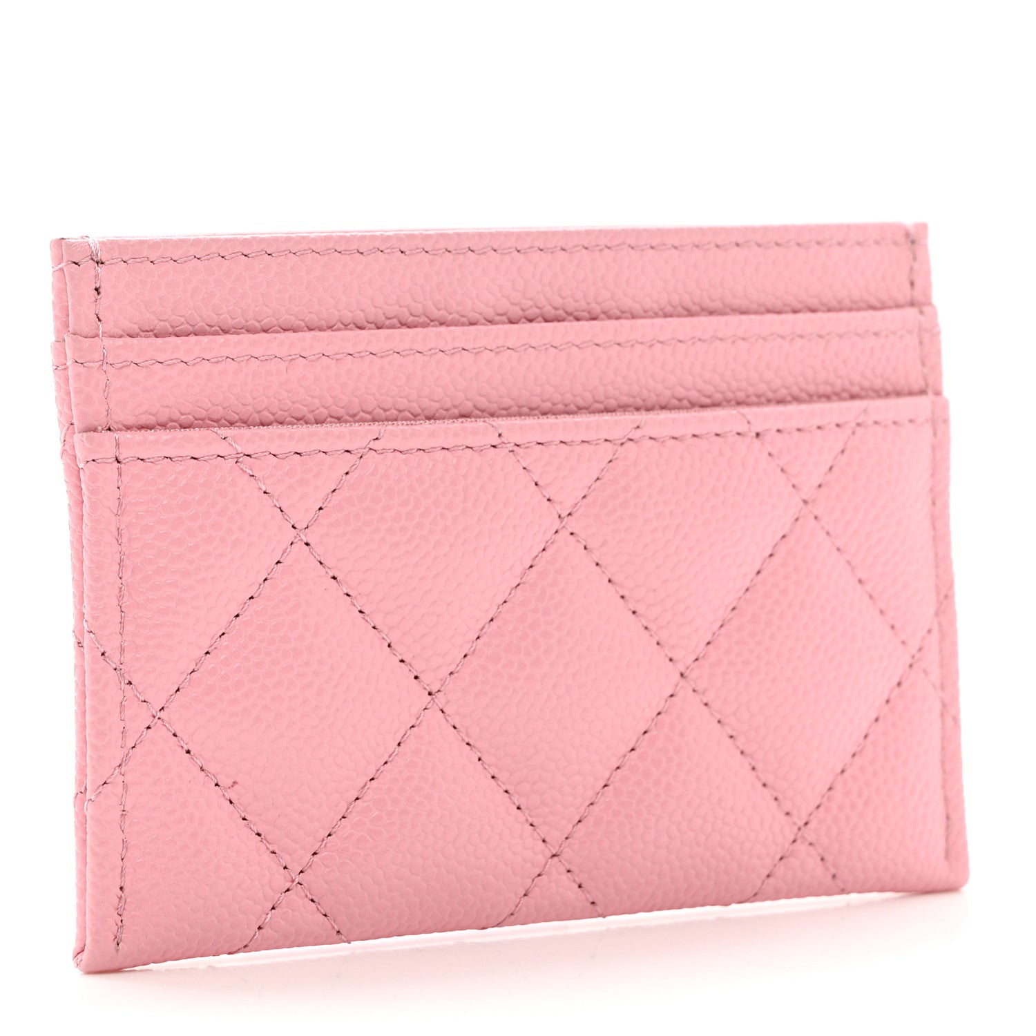 Chanel Caviar Quilted Multi Chain CC Card Holder Pink 3 of 9