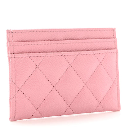 Chanel Caviar Quilted Multi Chain CC Card Holder Pink 3 of 9