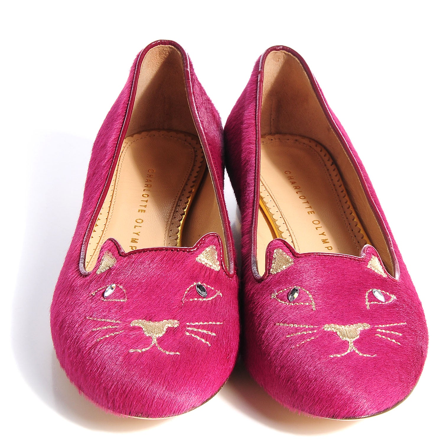 FASHIONPHILE CHARLOTTEOLYMPIAPonyHairKittyFlats37Fuchsia 2 of 6