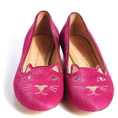 FASHIONPHILE CHARLOTTEOLYMPIAPonyHairKittyFlats37Fuchsia 2 of 6