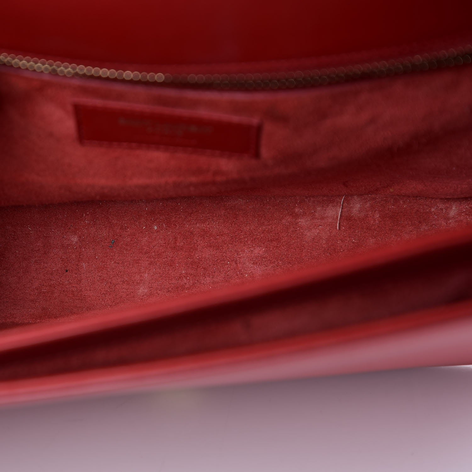 Saint Laurent Smooth Calfskin Medium Classic Monogram Universite Bag Red 9 of 11