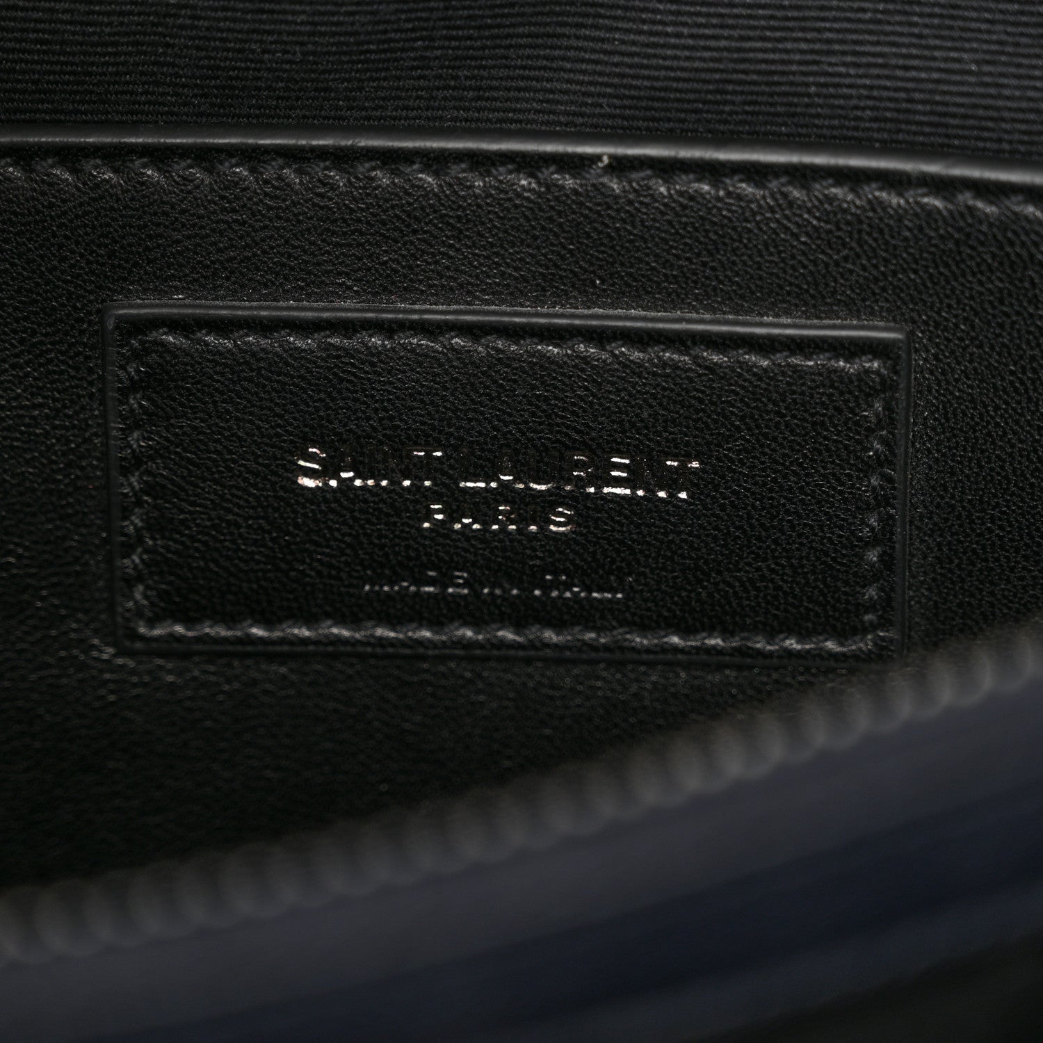Saint Laurent Sheepskin Matelasse Chevron Monogram Medium College Bag Navy 6 of 12