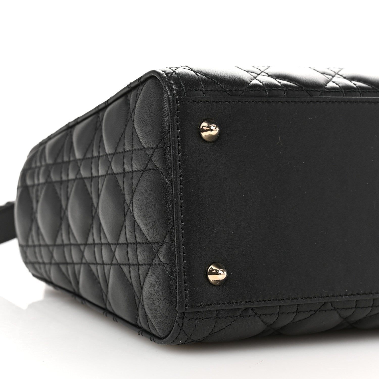 Christian Dior Lambskin Cannage Medium Lady Dior Black 8 of 9