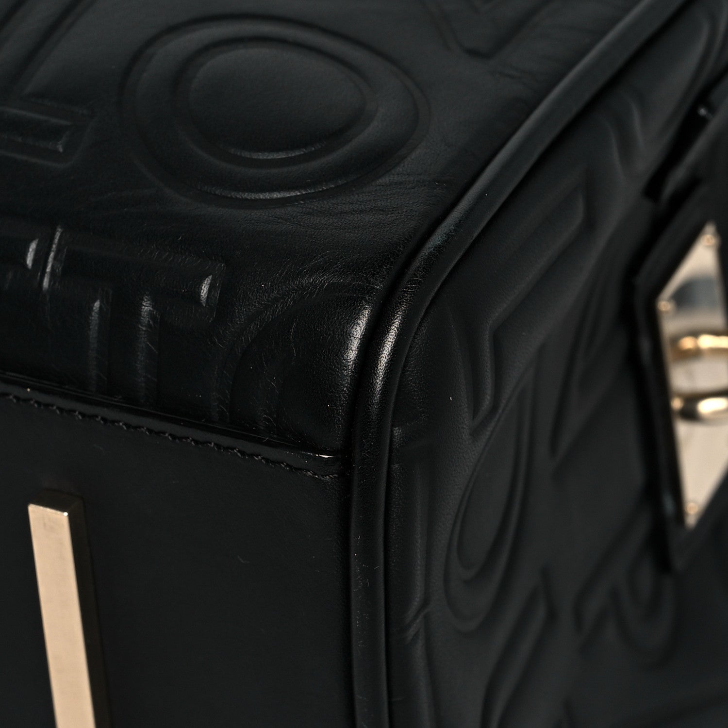 Louis Vuitton Calfskin Embossed Mini Cube Speedy Black 11 of 12