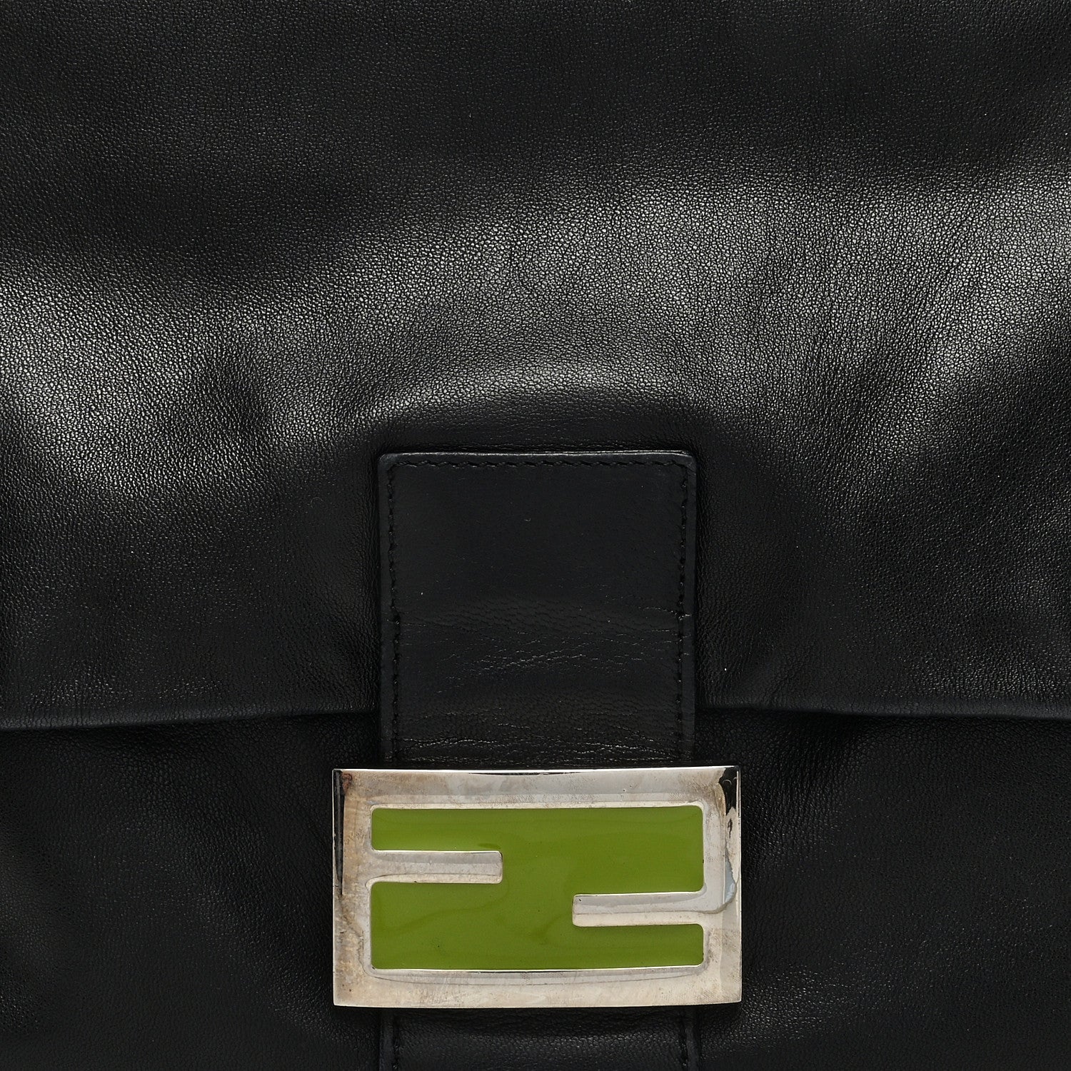 Fendi Calfskin Big Forever Mama Baguette Black 7 of 11