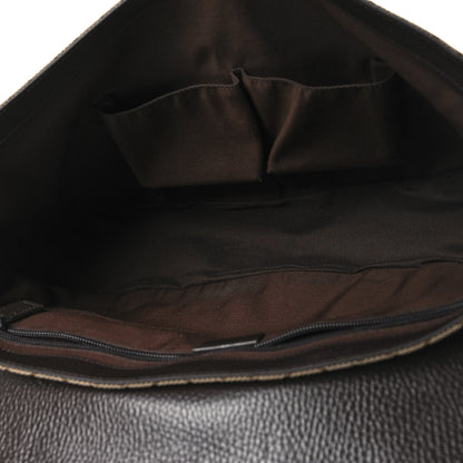 Gucci Monogram Large Flap Messenger Bag Beige Dark Brown 5 of 11