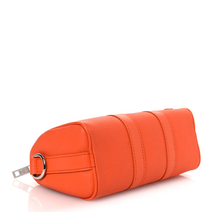 Louis Vuitton Grained Calfskin Aerogram Keepall XS Orange 4 of 13