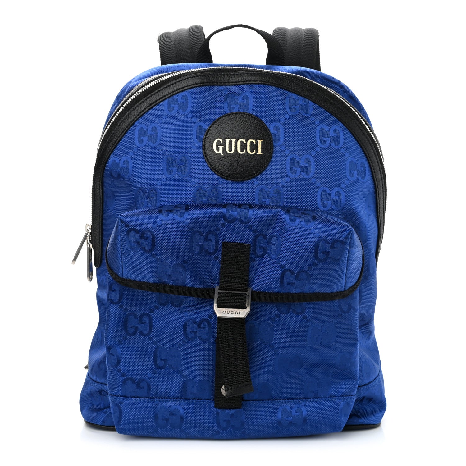 Gucci Econyl Nylon Monogram Off The Grid Backpack Guilted Blue Black 1 of 10