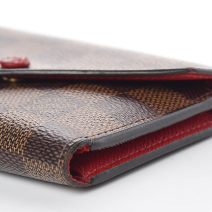 Louis Vuitton Damier Ebene Victorine Wallet Red 10 of 11