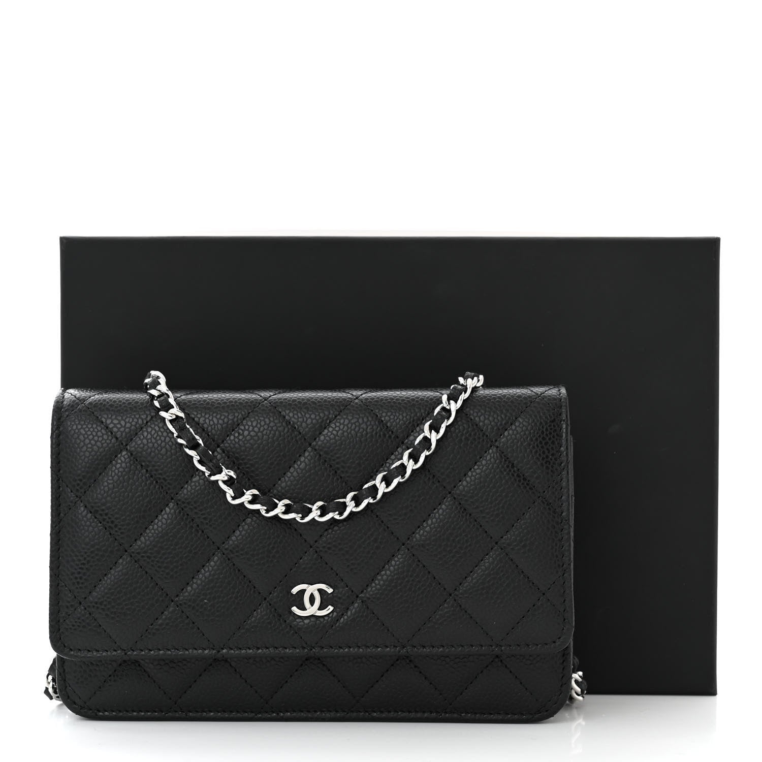 Chanel Caviar Quilted Wallet on Chain WOC Black 12 of 12
