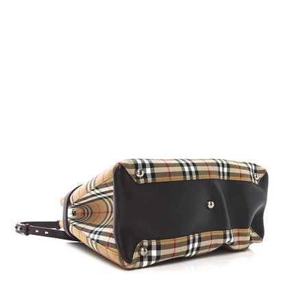 Burberry Goatskin Vintage Check Medium Banner Tote Deep Claret 4 of 10