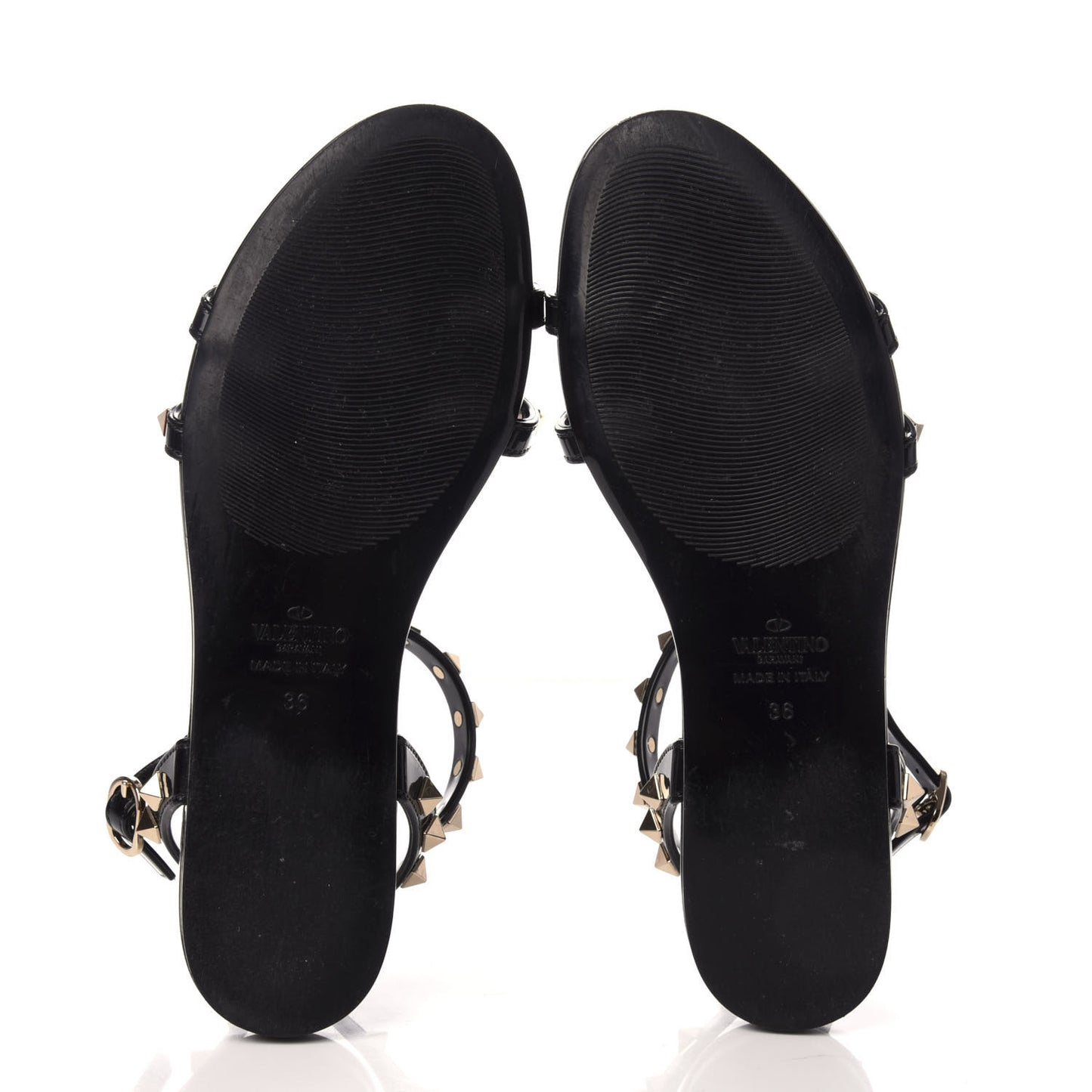 PVC Jelly Rockstud Caged Sandals 36 Black