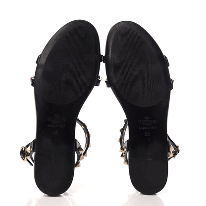 Valentino Garavani PVC Jelly Rockstud Caged Sandals 36 Black 5 of 7