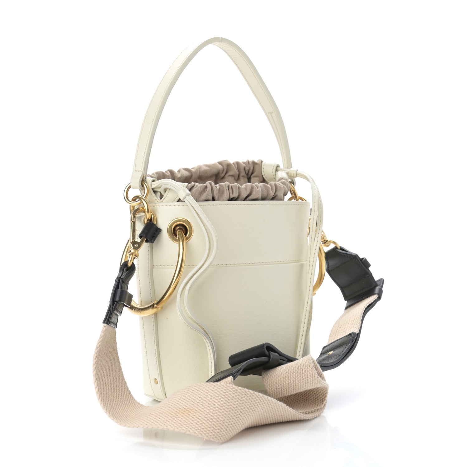 Chloe Smooth Calfskin Small Roy Bucket Bag Natural White 3 of 12