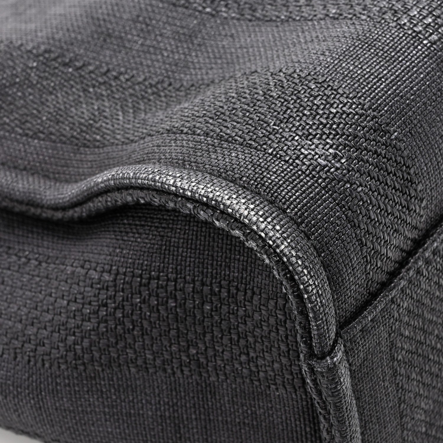 Chanel Mixed Fibers Striped Small Deauville Tote Black 13 of 14