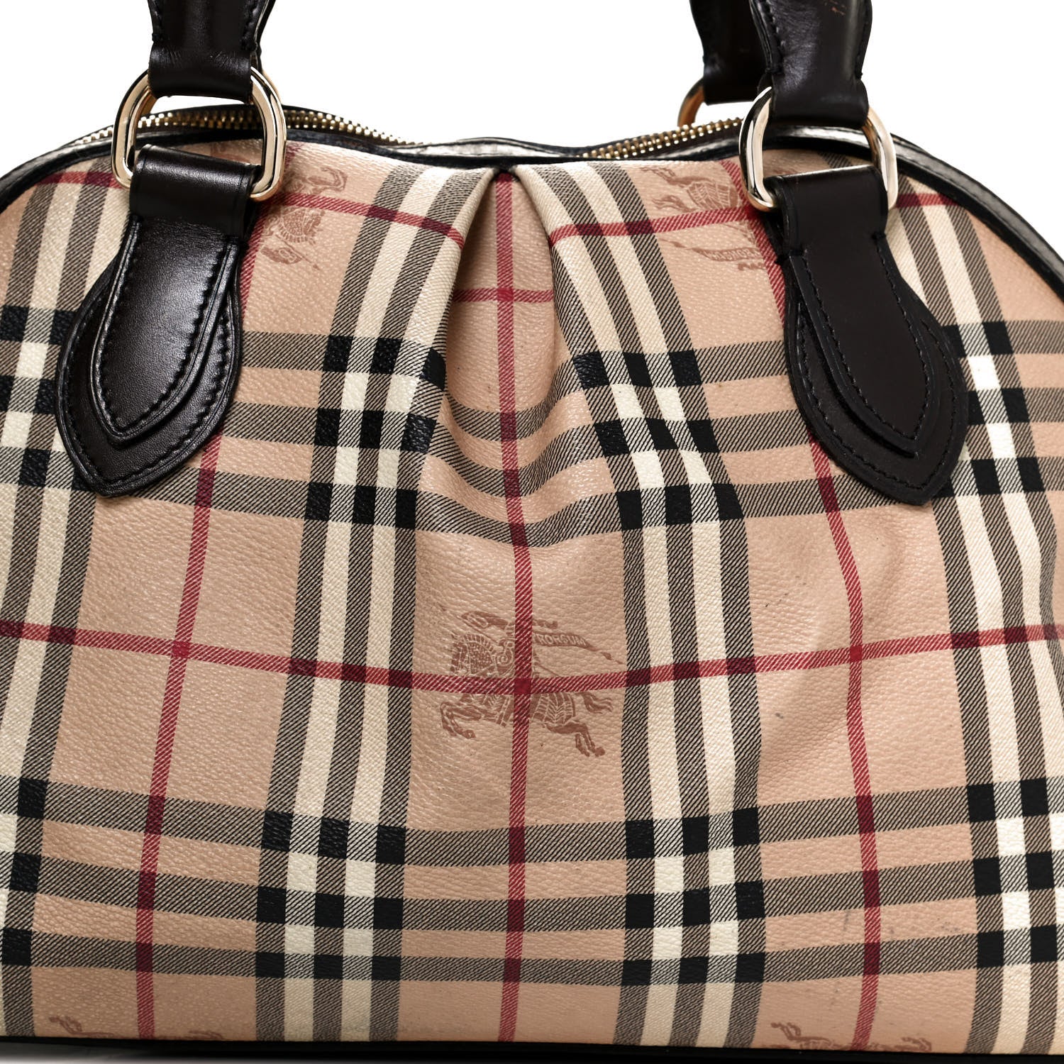 Burberry Haymarket Check Thornley Satchel Chocolate 9 of 13