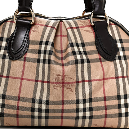 Burberry Haymarket Check Thornley Satchel Chocolate 9 of 13