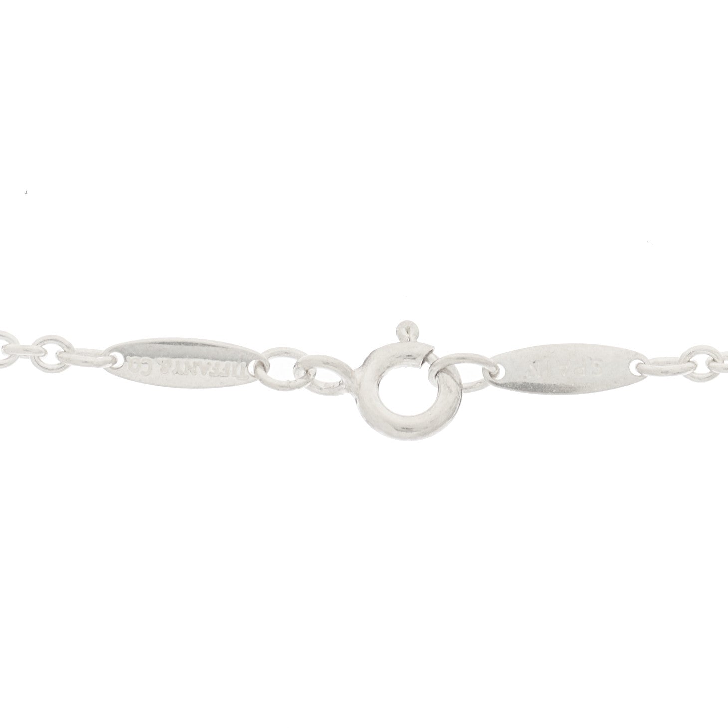 Tiffany Sterling Silver Cultured Pearl 9.5-11.5mm Elsa Peretti Open Heart Lariat Necklace 4 of 5