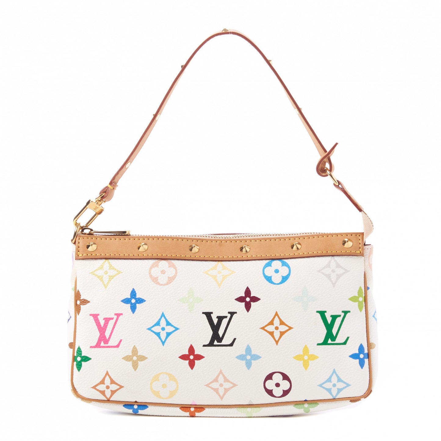 Monogram Multicolor Pochette Accessories White