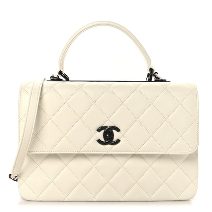 Chanel Lambskin Quilted Medium Trendy CC Dual Handle Flap Bag White 1 of 12