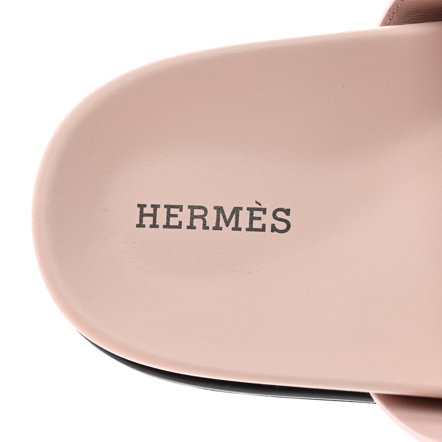 Hermes Suede Goatskin Womens Chypre Sandals 37.5 Rose Porcelaine 7 of 9