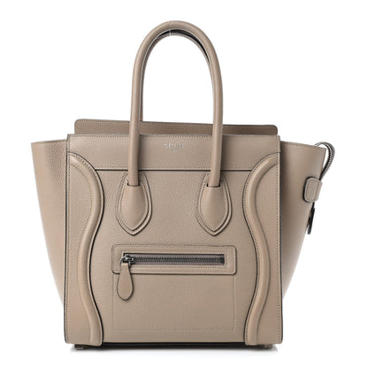 Celine Drummed Calfskin Micro Luggage Dune 1 of 9