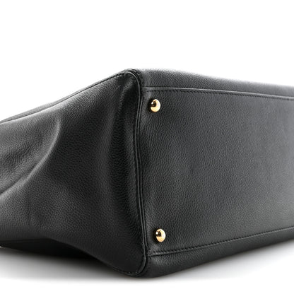 Chanel Calfskin Cerf Executive Shopper Tote Black 10 of 16