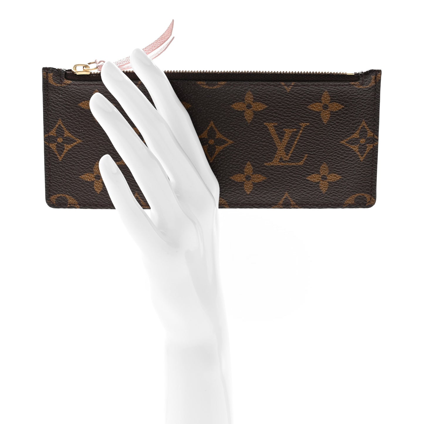 Monogram Josephine Wallet Zippered Insert Rose Ballerine