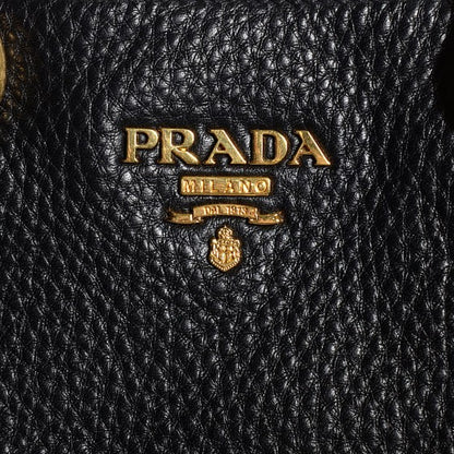 Prada Vitello Daino Expandable Zip Tote Nero Black 5 of 18