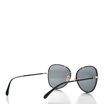 Chanel Metal Lambskin Pilot Fall Sunglasses 4227-Q Green 4 of 9