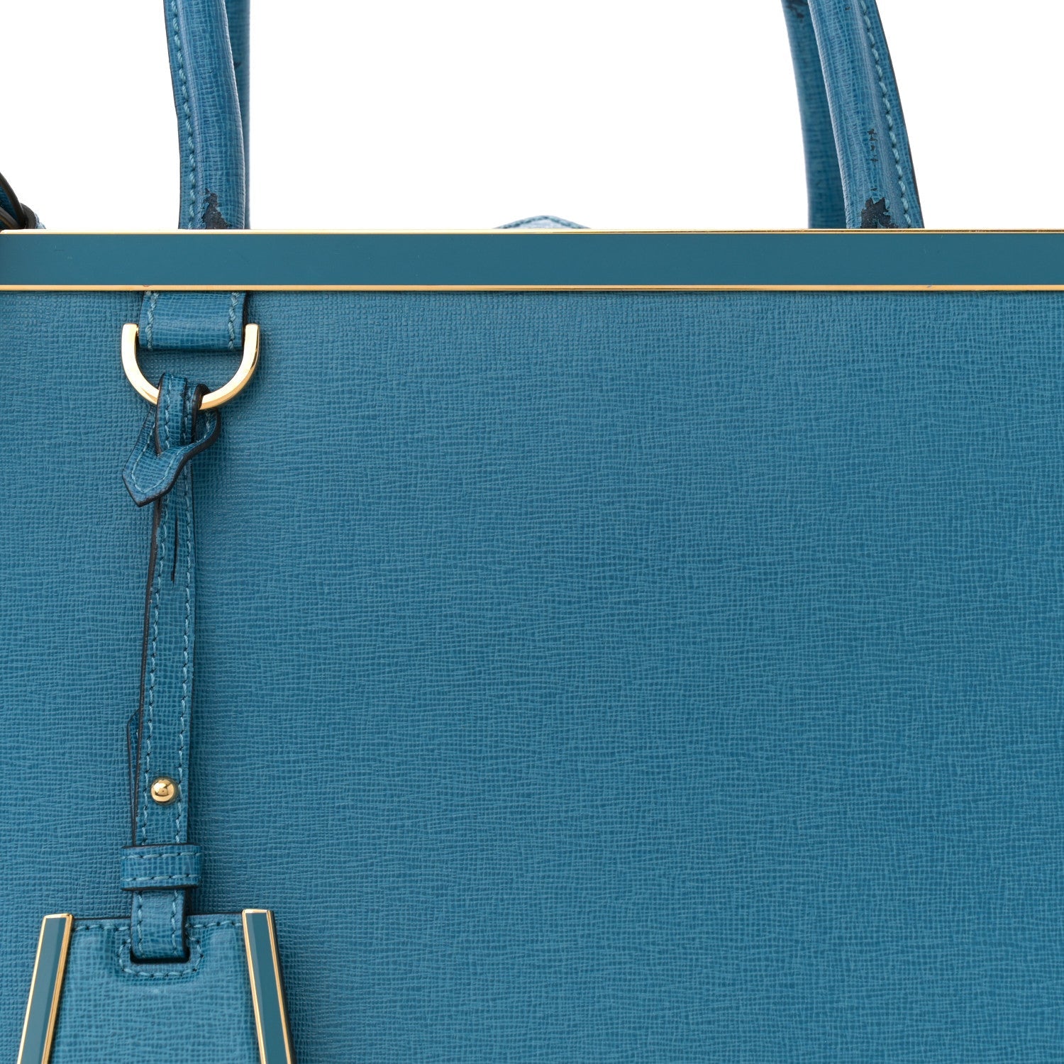 Fendi Vitello Elite Regular 2Jours Tote Blue Cobalto 8 of 12