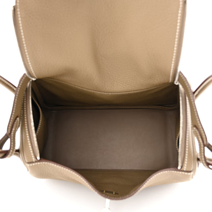 Hermes Taurillon Clemence Lindy 26 Etoupe 5 of 11