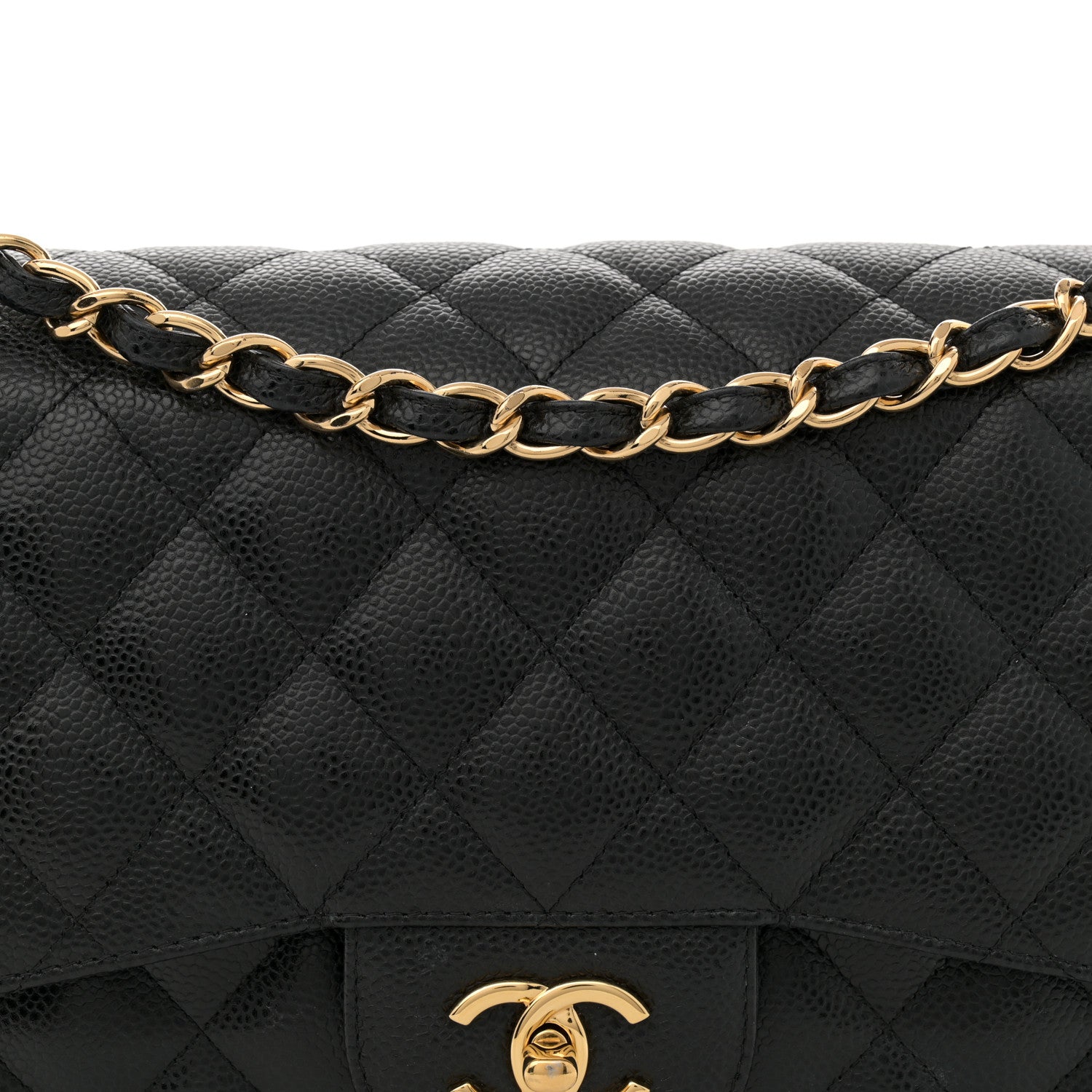 Chanel Caviar Quilted Jumbo Double Flap Black 8 of 13