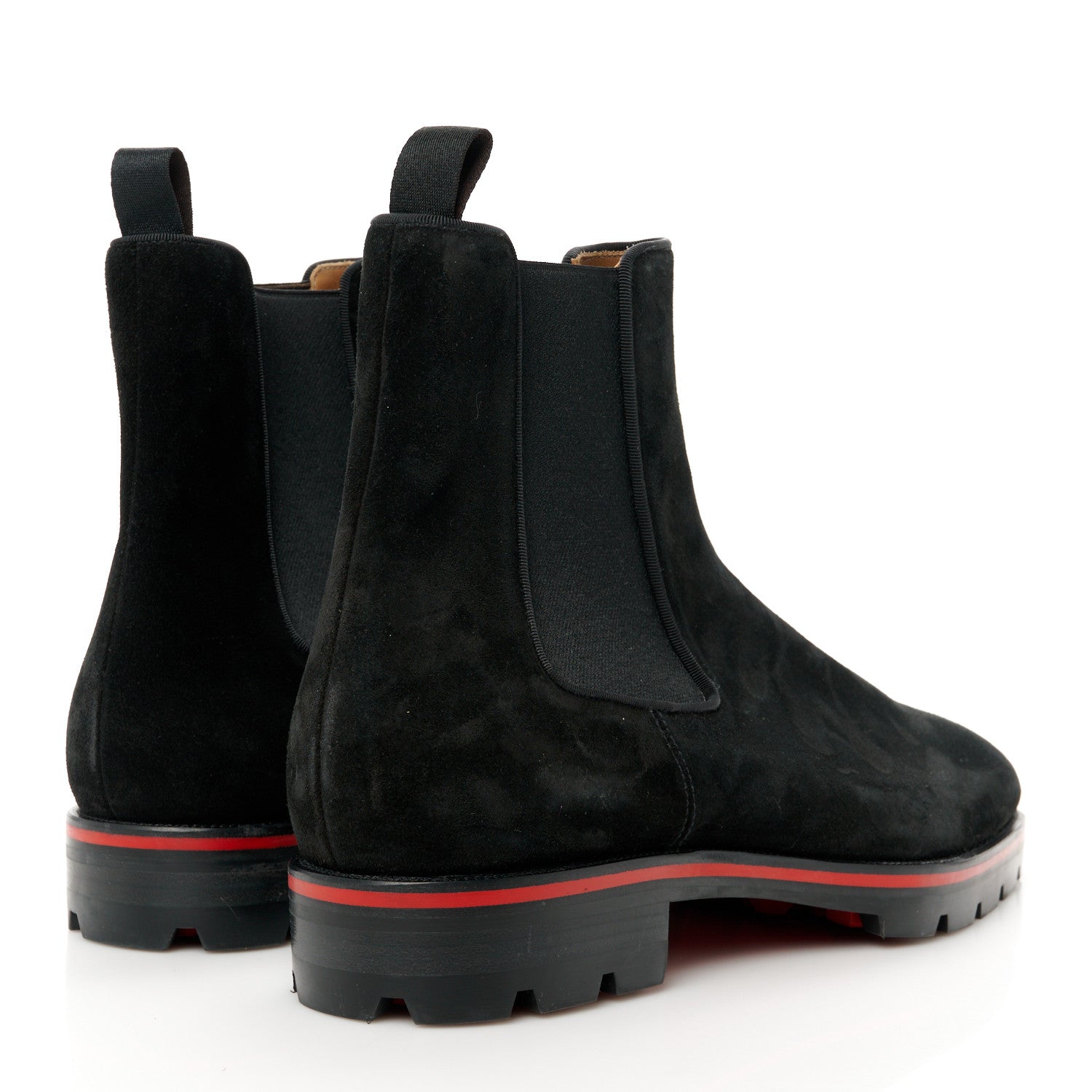 Christian Louboutin Mens Suede Melon Flat Chelsea Boots 46 Black 4 of 8