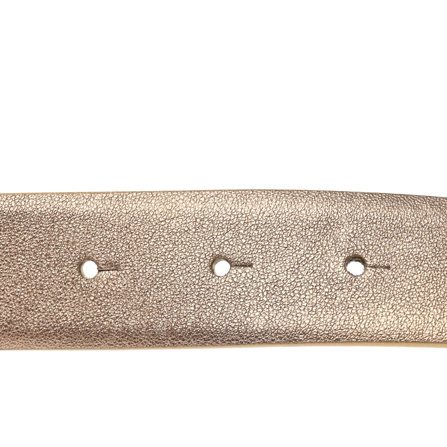 Metallic Calfskin CC Chain Belt 80 32 Gold