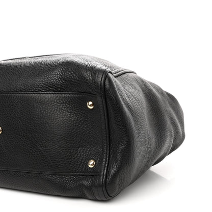 Gucci Pebbled Calfskin Medium Soho Shoulder Bag Black 10 of 12