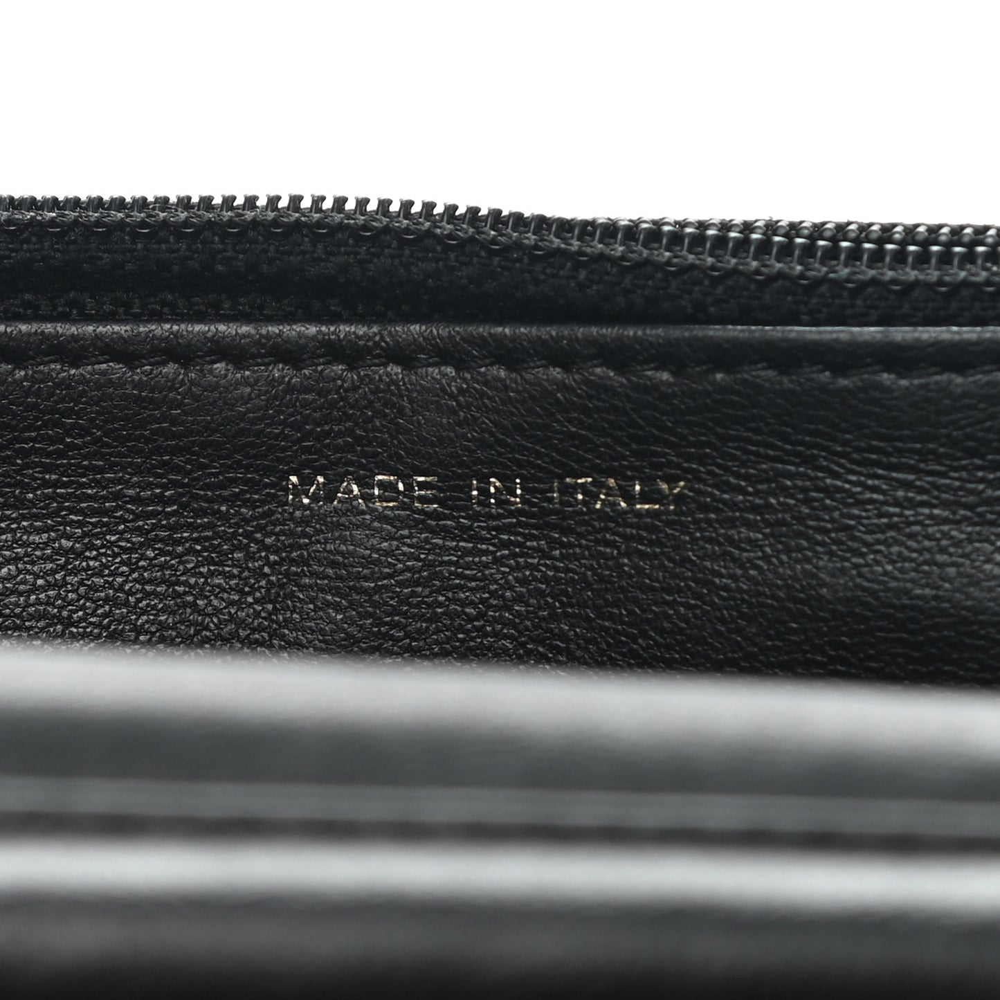 Lambskin Quilted Wallet On Chain WOC Beige Black