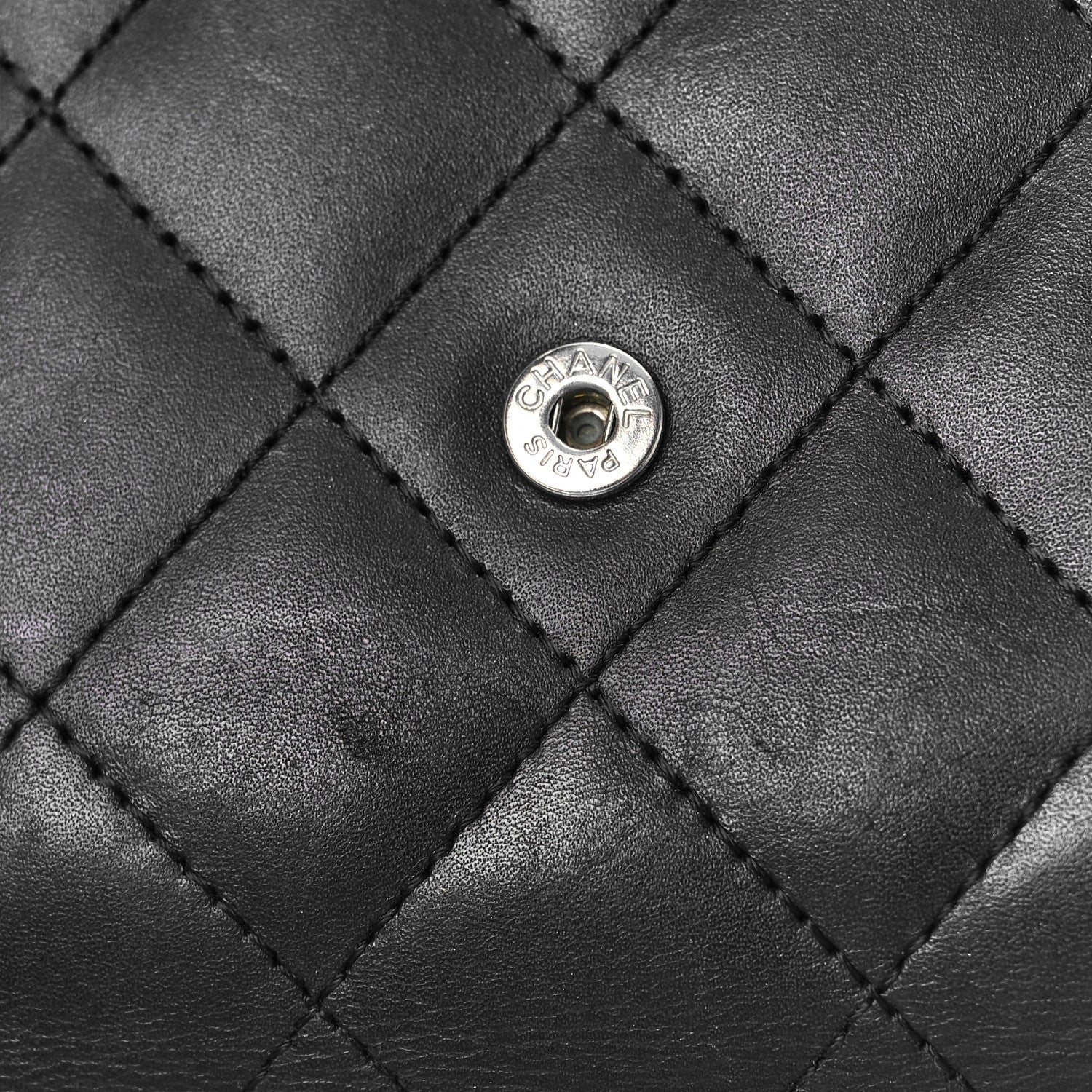Chanel Lambskin Quilted Cambon Flap Wallet Black 11 of 14