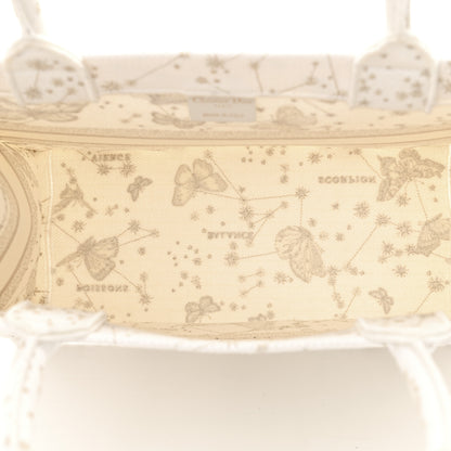 Christian Dior Canvas Embroidered Medium Butterfly Zodiac Book Tote Gold 5 of 11