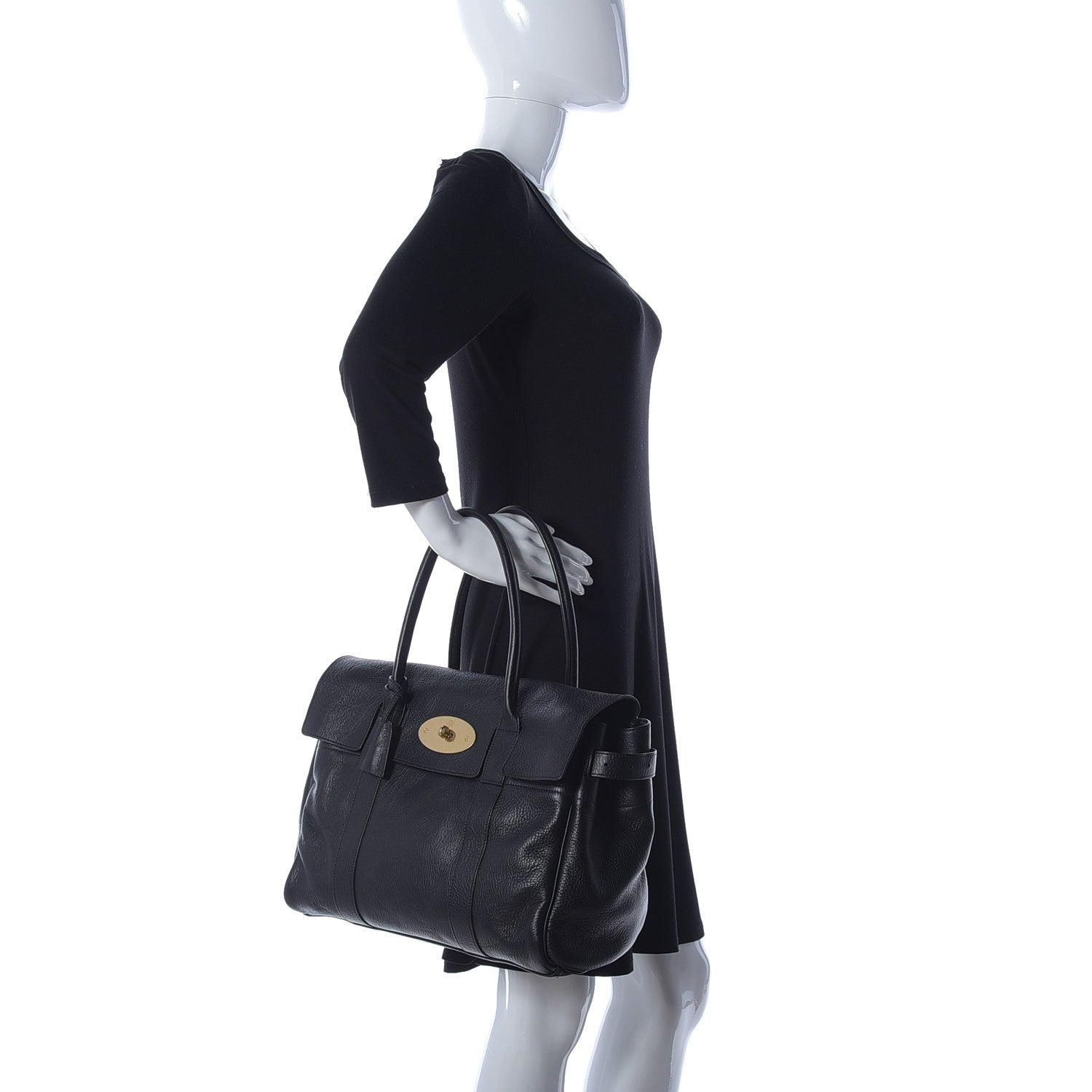 Mulberry Natural Leather Bayswater Black 2 of 20