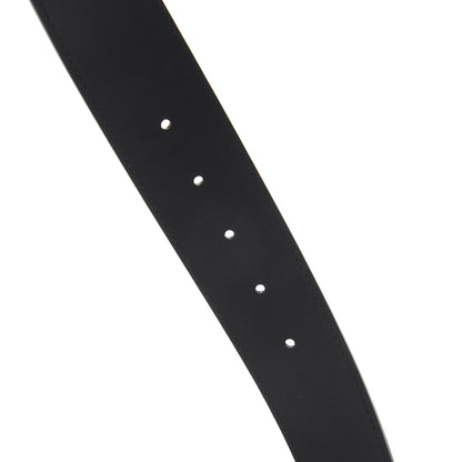 Gucci Textured Dollar Calfskin Nickel Double G 40mm Belt 100 40 Black 3 of 5