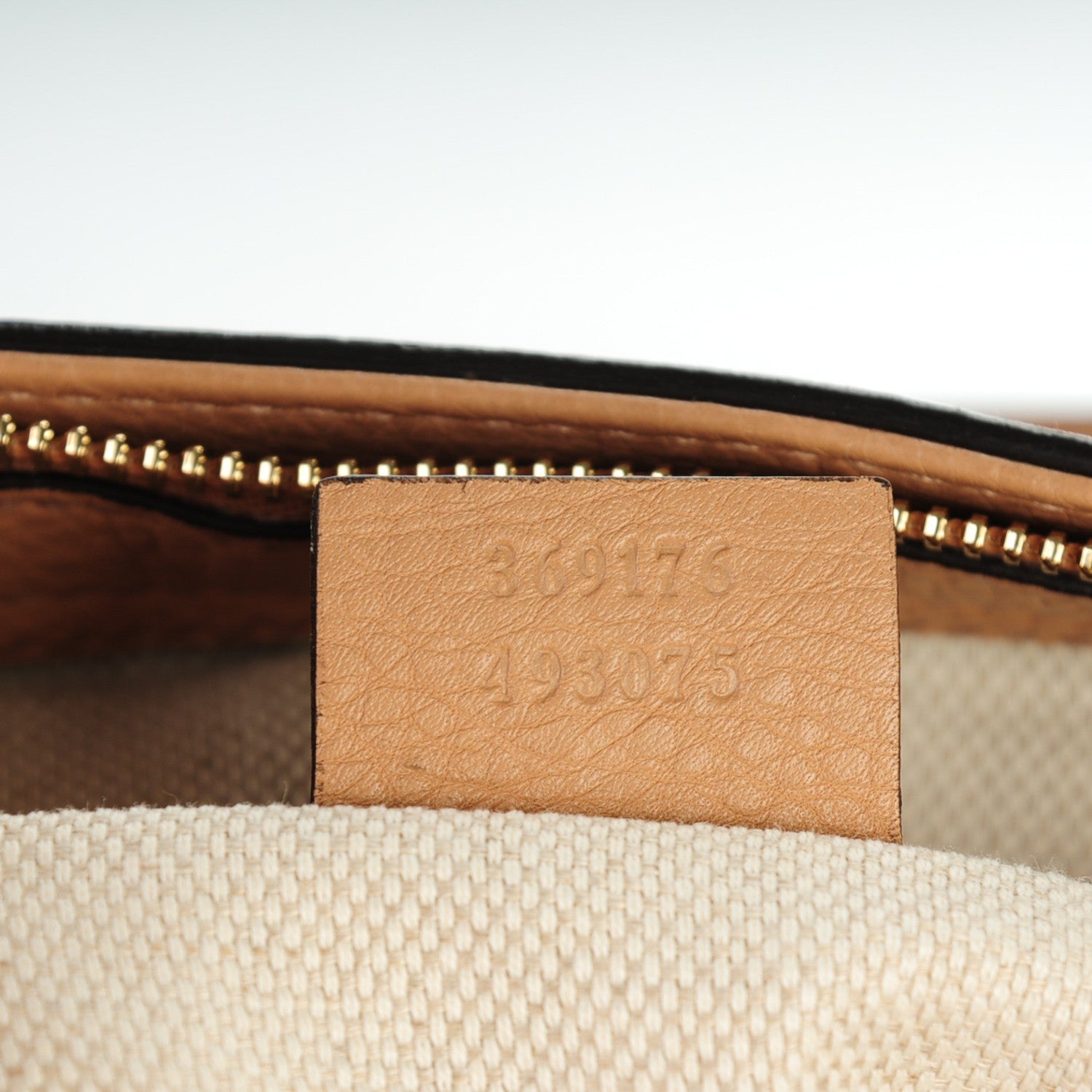 Gucci Pebbled Calfskin Small Soho Top Handle Bag Camelia 7 of 7