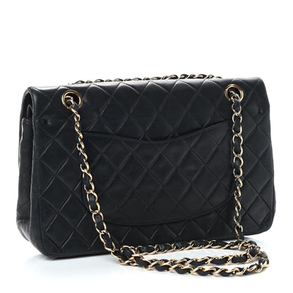 Chanel Lambskin Quilted Medium Double Flap Black 2 of 9