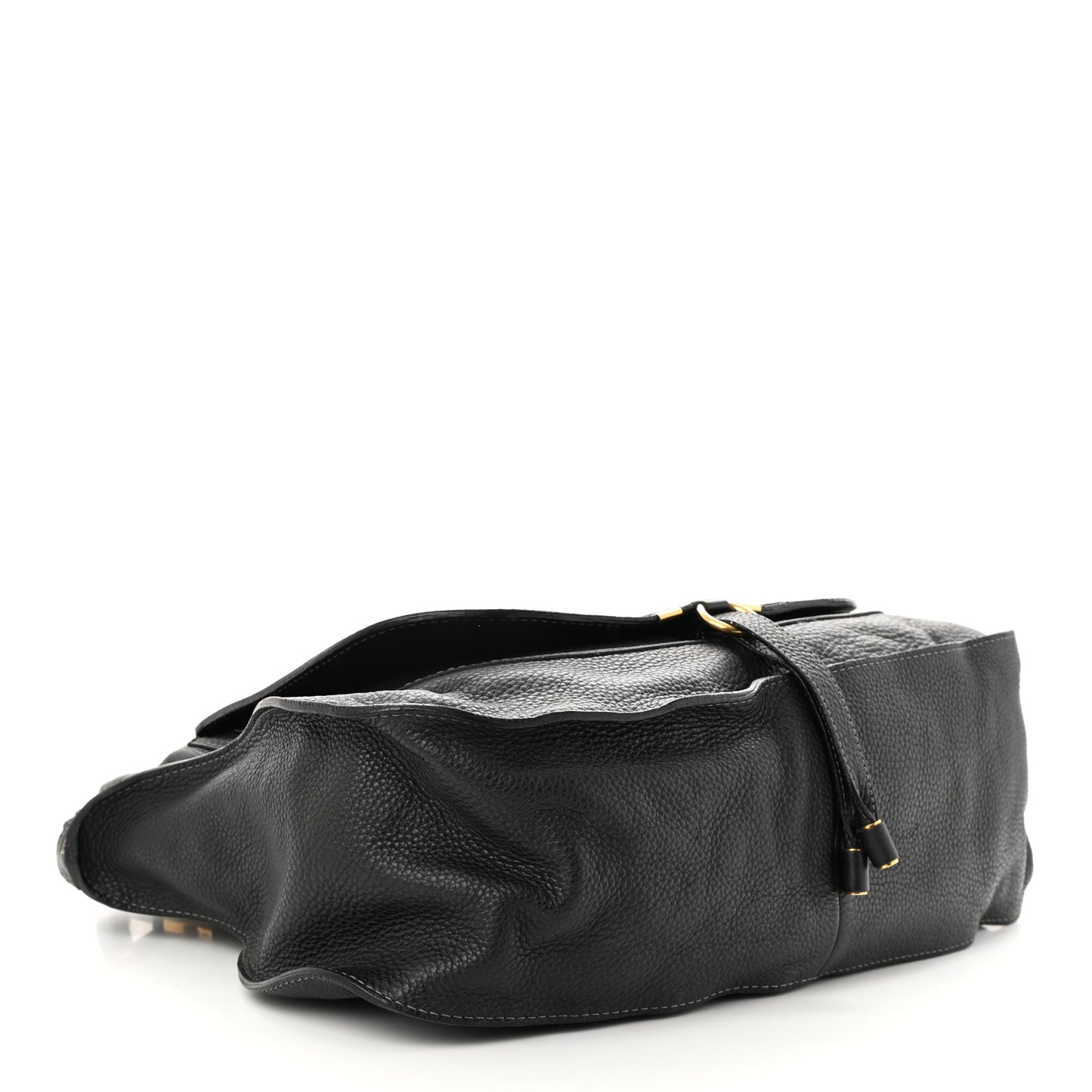 Calfskin Large Marcie Satchel Black
