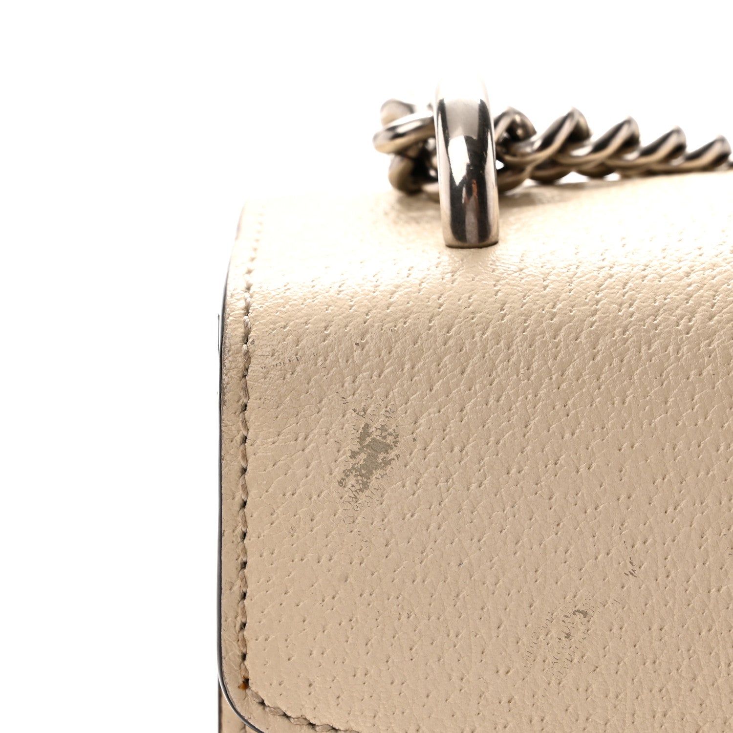 Gucci Textured Calfskin Crystal Small Dionysus Shoulder Bag Mystic White 11 of 11