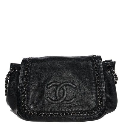 Chanel Metallic Goatskin Luxe Ligne Flap Bag Black 1 of 7