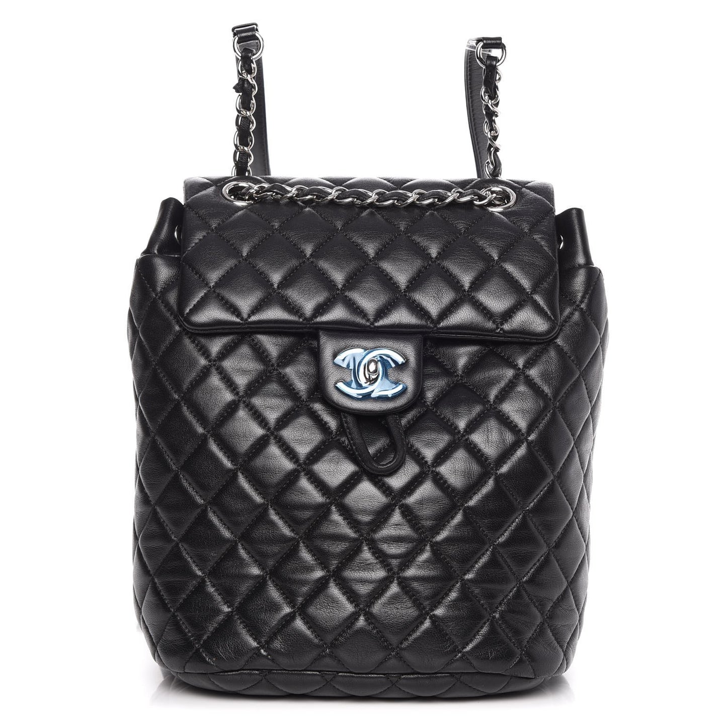 Lambskin Quilted Small Urban Spirit Backpack Black